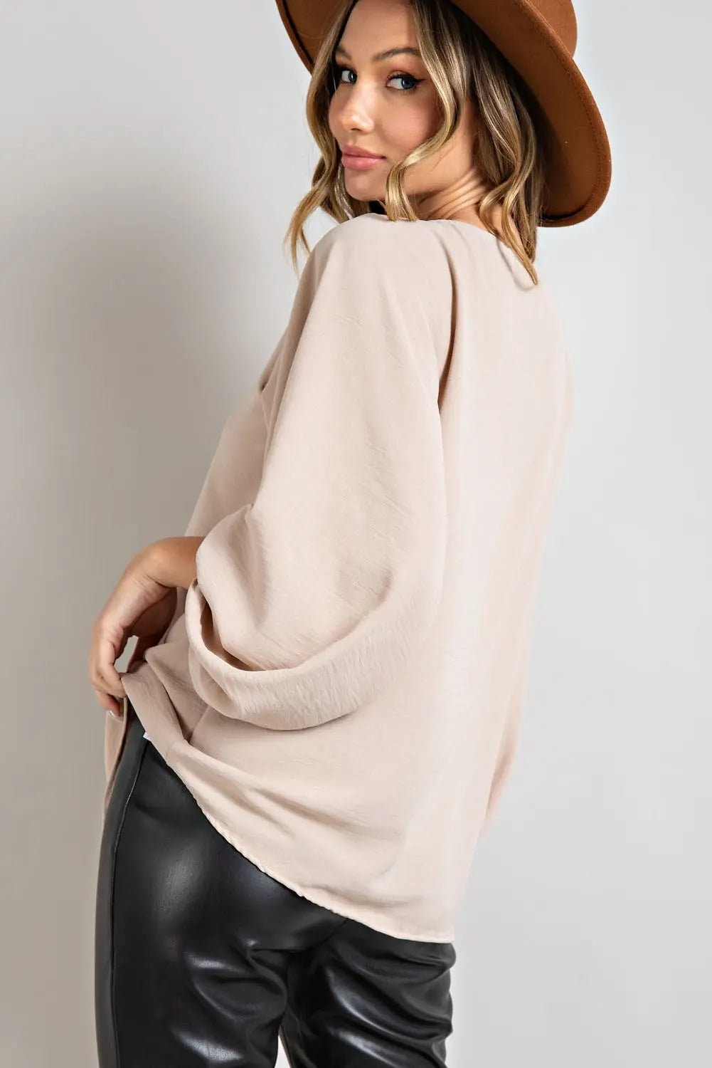 TG54437 V-Neck Dolman Blouse Top