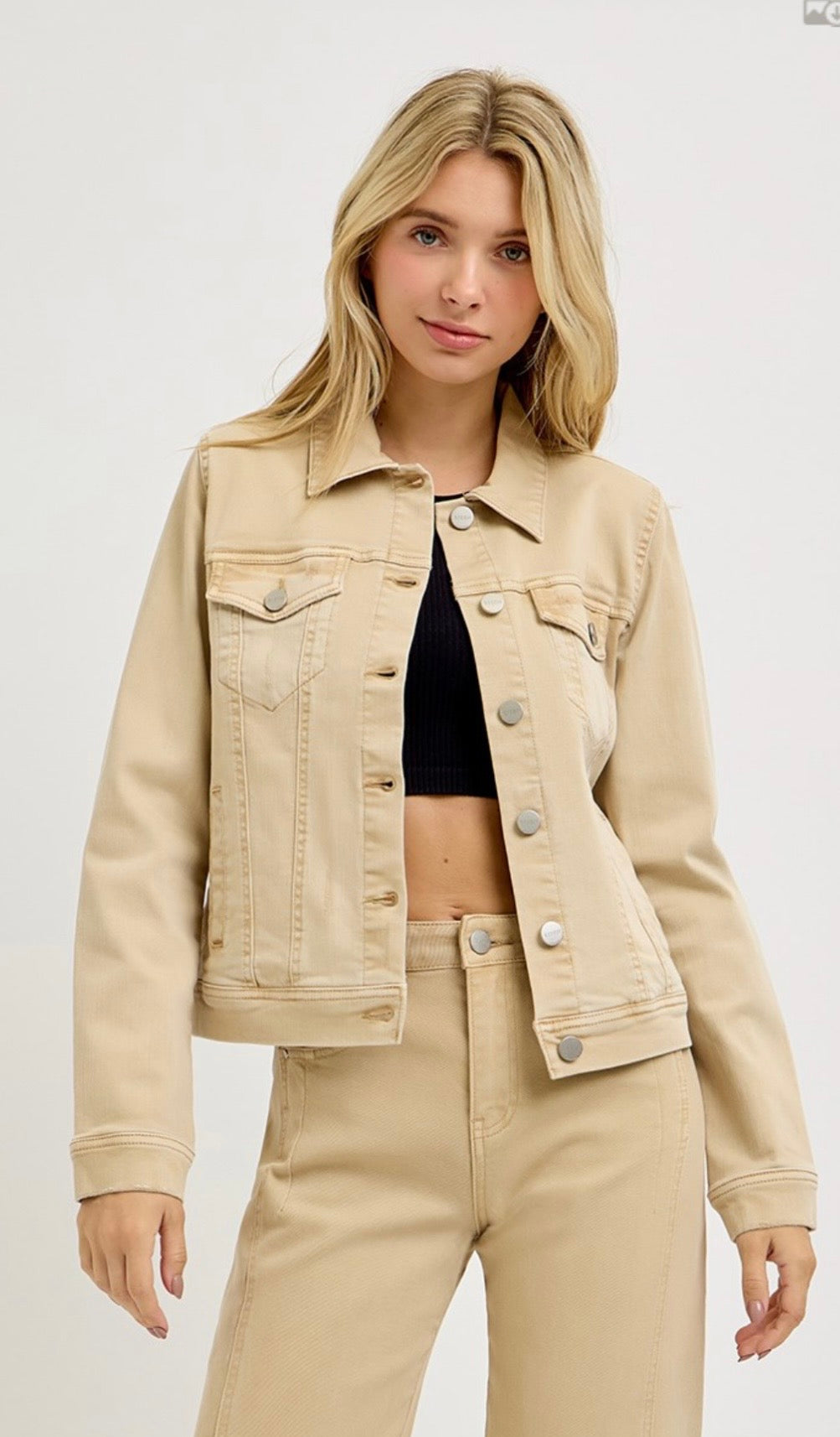 Vintage Washed Jacket - Latte