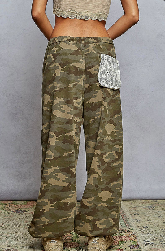 WYP50A POL Camouflage Patchwork Jogger Pants