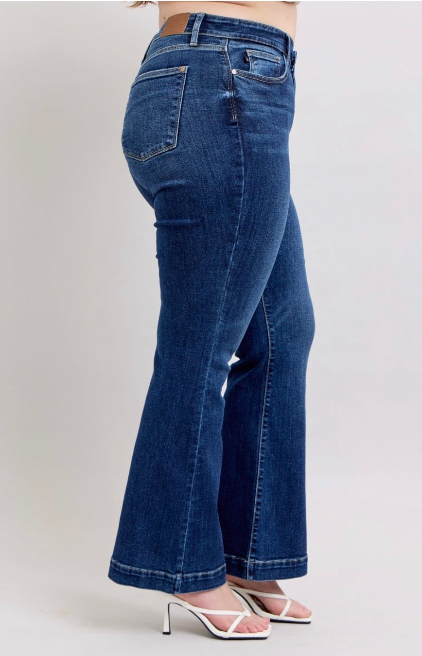 82637PL High Waisted Trouser Flare-Plus Size