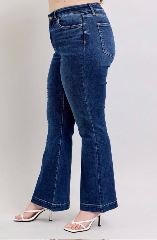 82637PL High Waisted Trouser Flare-Plus Size