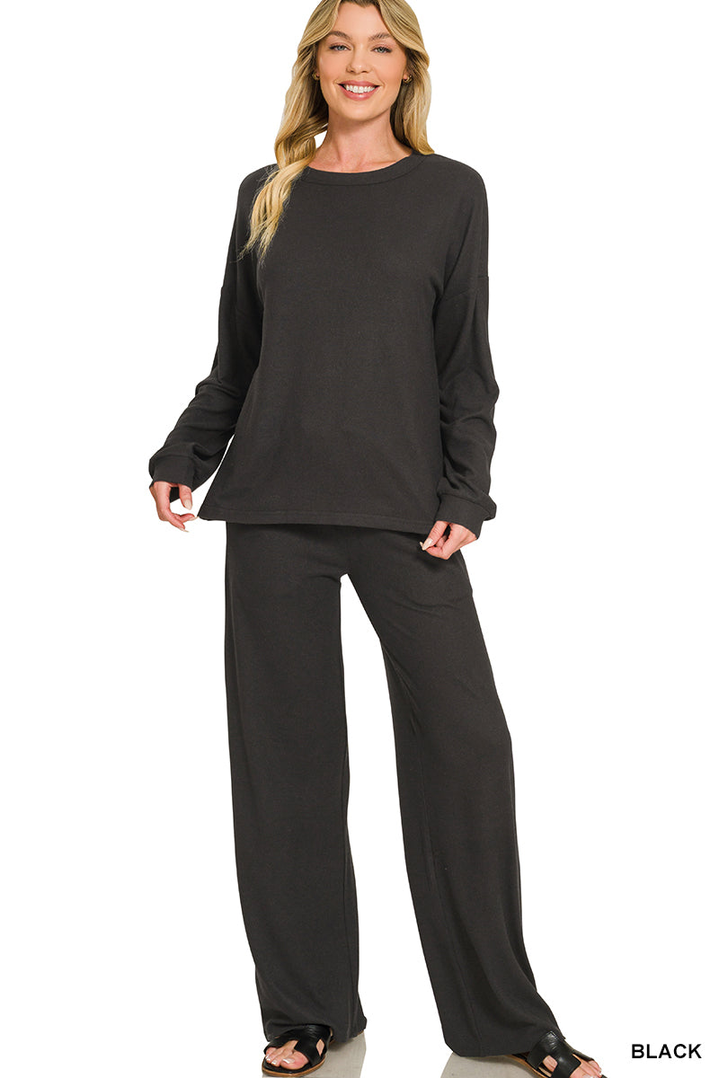 HTHP-2841Y
SOFT HACCI PULLOVER & PANTS SET