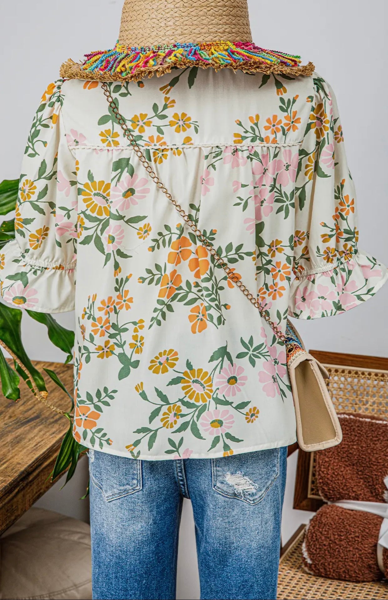 LC25129482-P22 Boho Style Multicolor Top