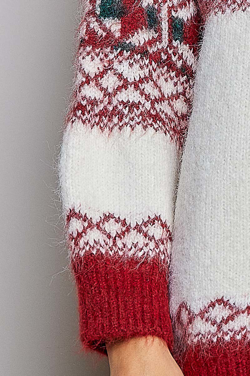 POL Fair Isle Holiday Knit Sweater