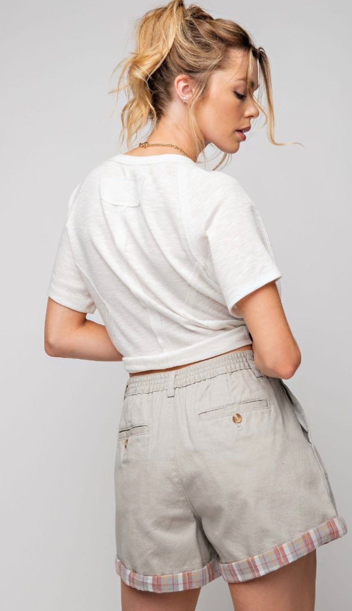 EB41260 WASHED TWILL SHORT PANTS