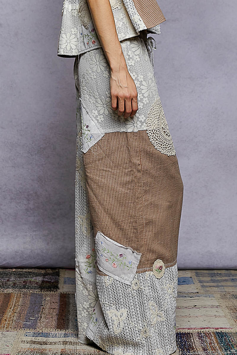 YKP185 Choco Stripe Relaxed Fit Pants