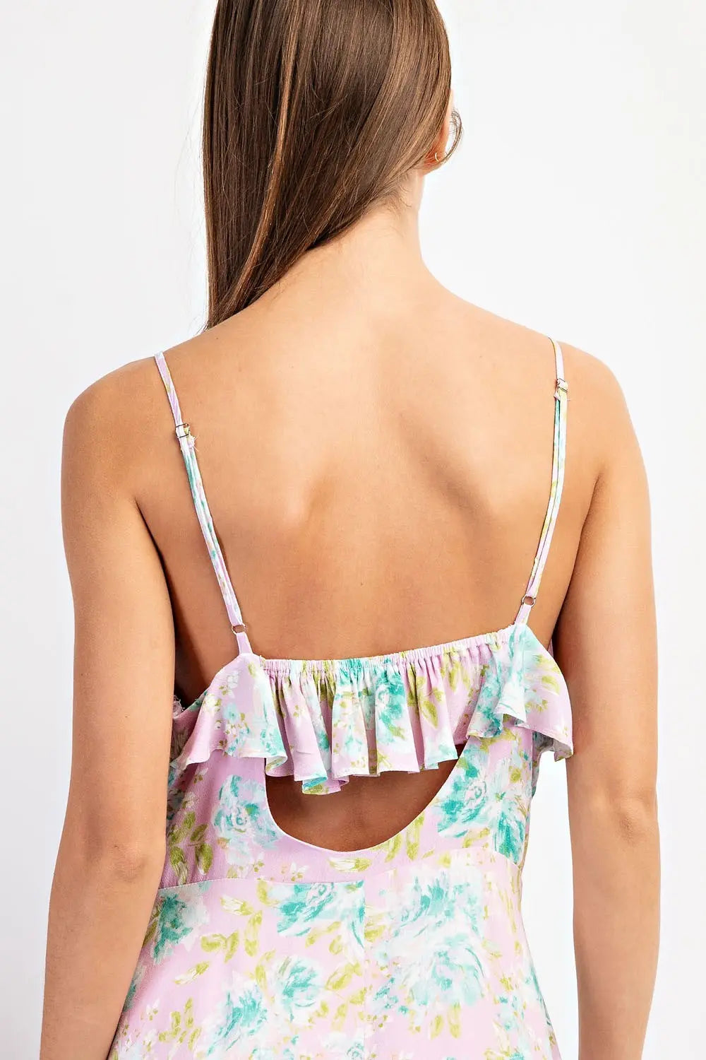 K9897 Floral Print Maxi Dress