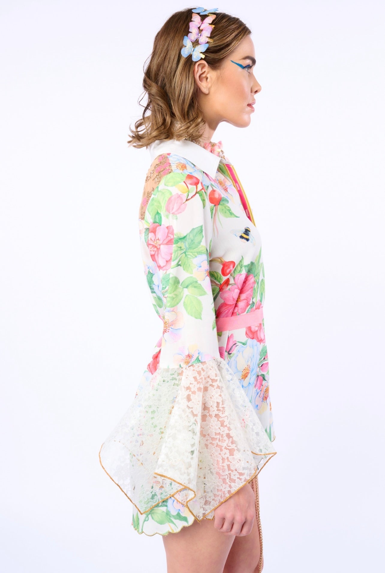 Aratta-LA Ville Rose Shirt-White