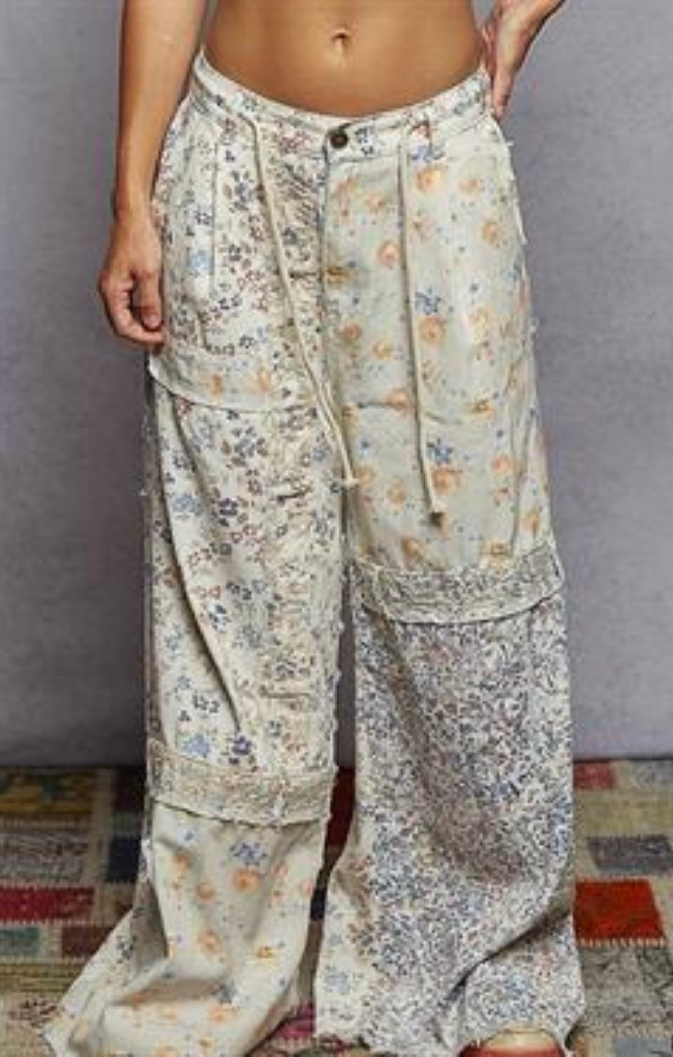 WYP38C POL Patchwork Denim Jeans