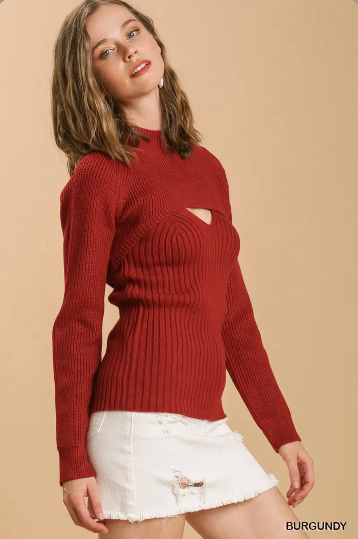 A0342 Knit V-Neck Tank Top with Cropped Pullover Sweater