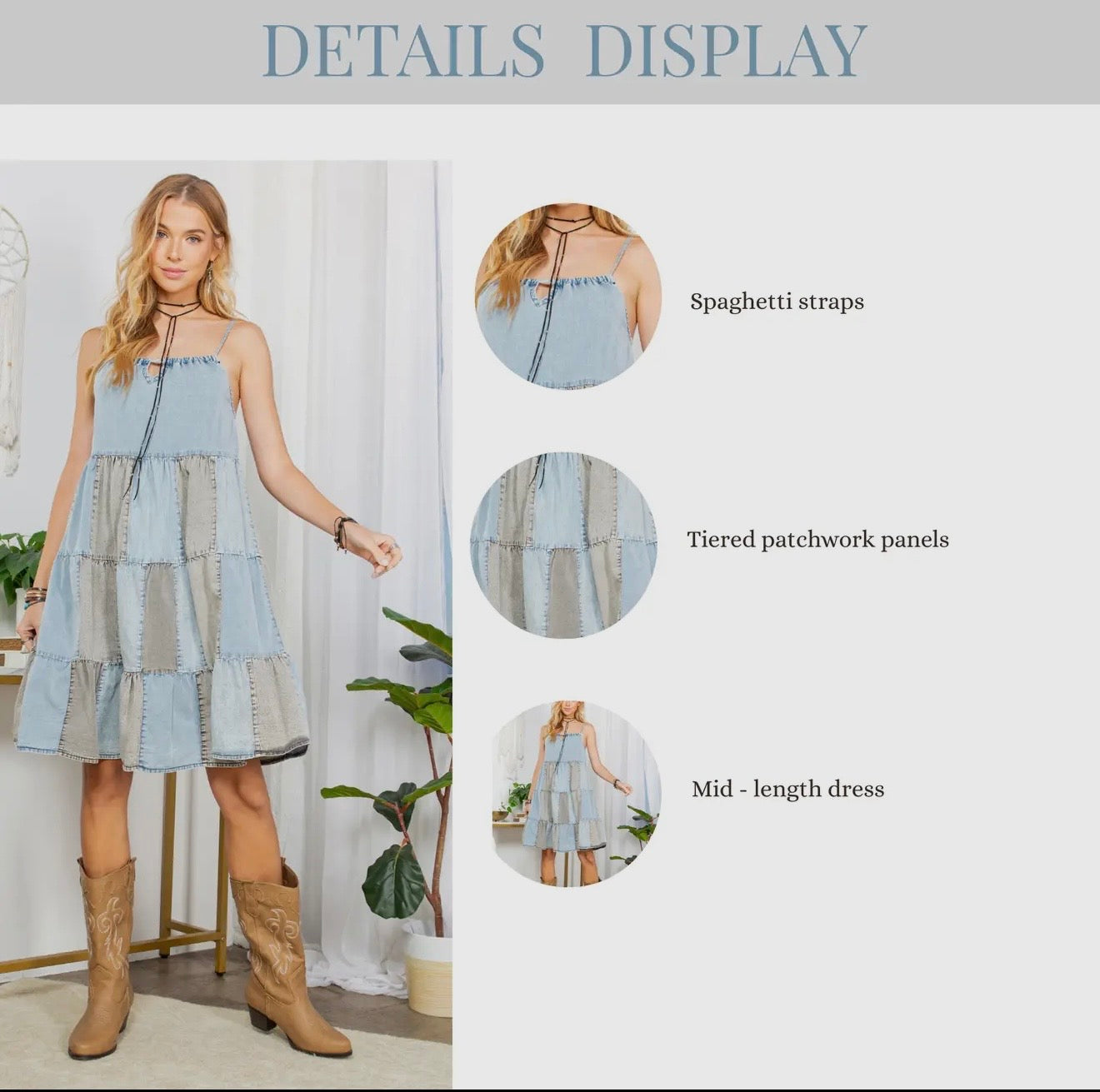 DR44623 Groovy Rhapsody-The Patchwork Halter Babydoll Dress