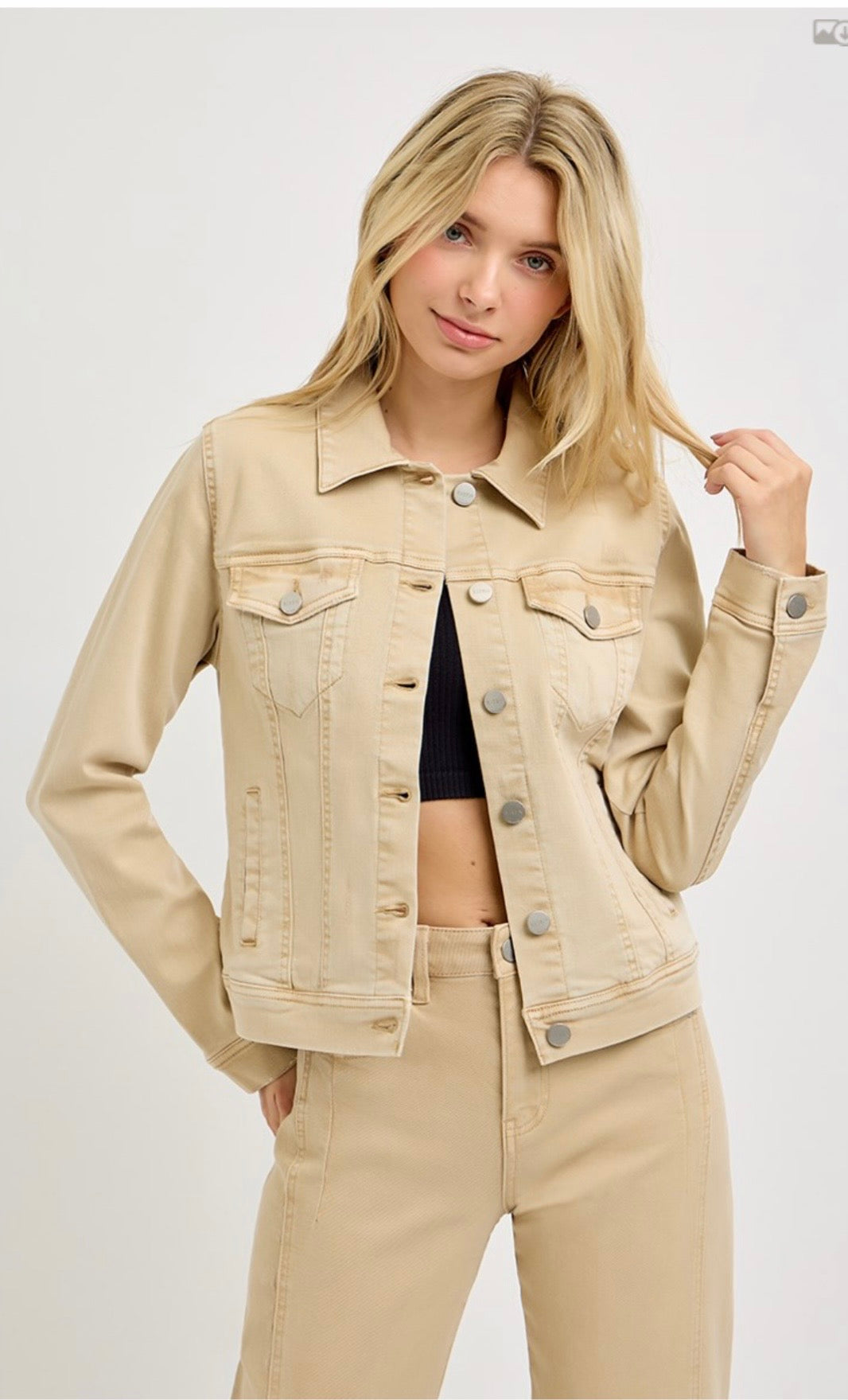 Vintage Washed Jacket - Latte