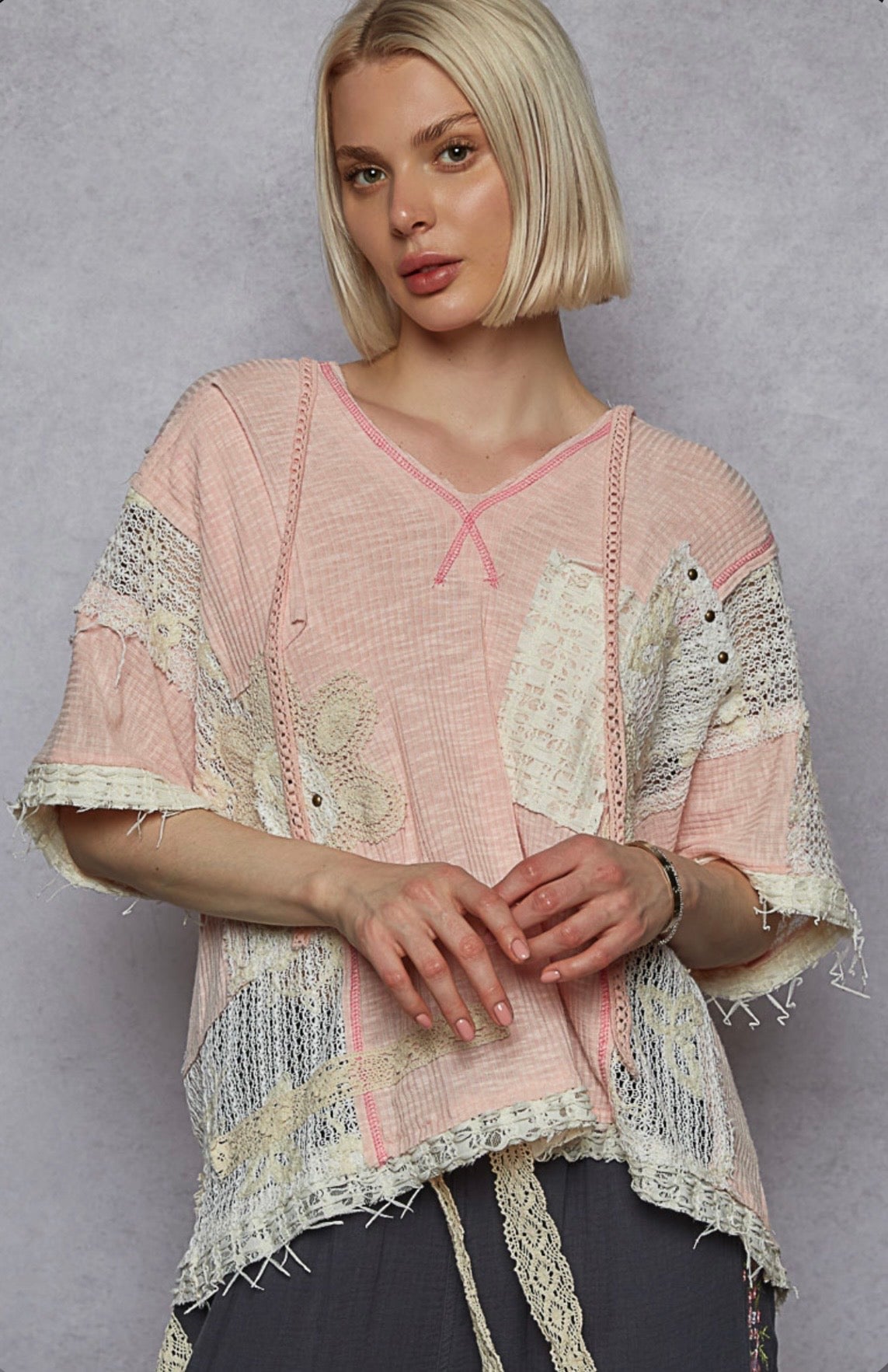 YKT1395 Blush Pink Hoodie