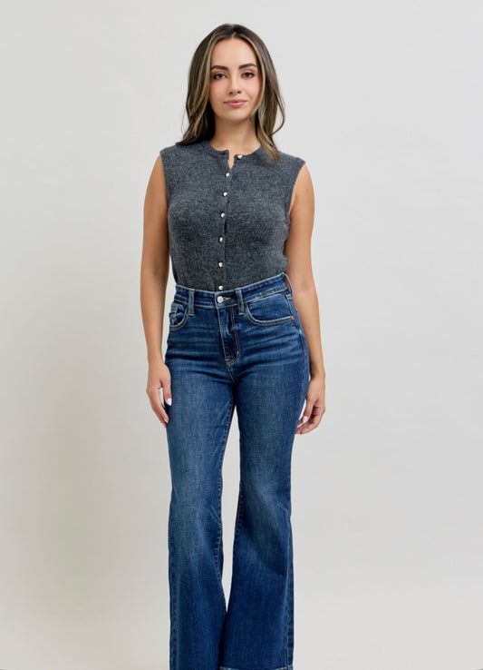 82637 PT-JUDY BLUE Jasmine High Rise Flare (Petite)