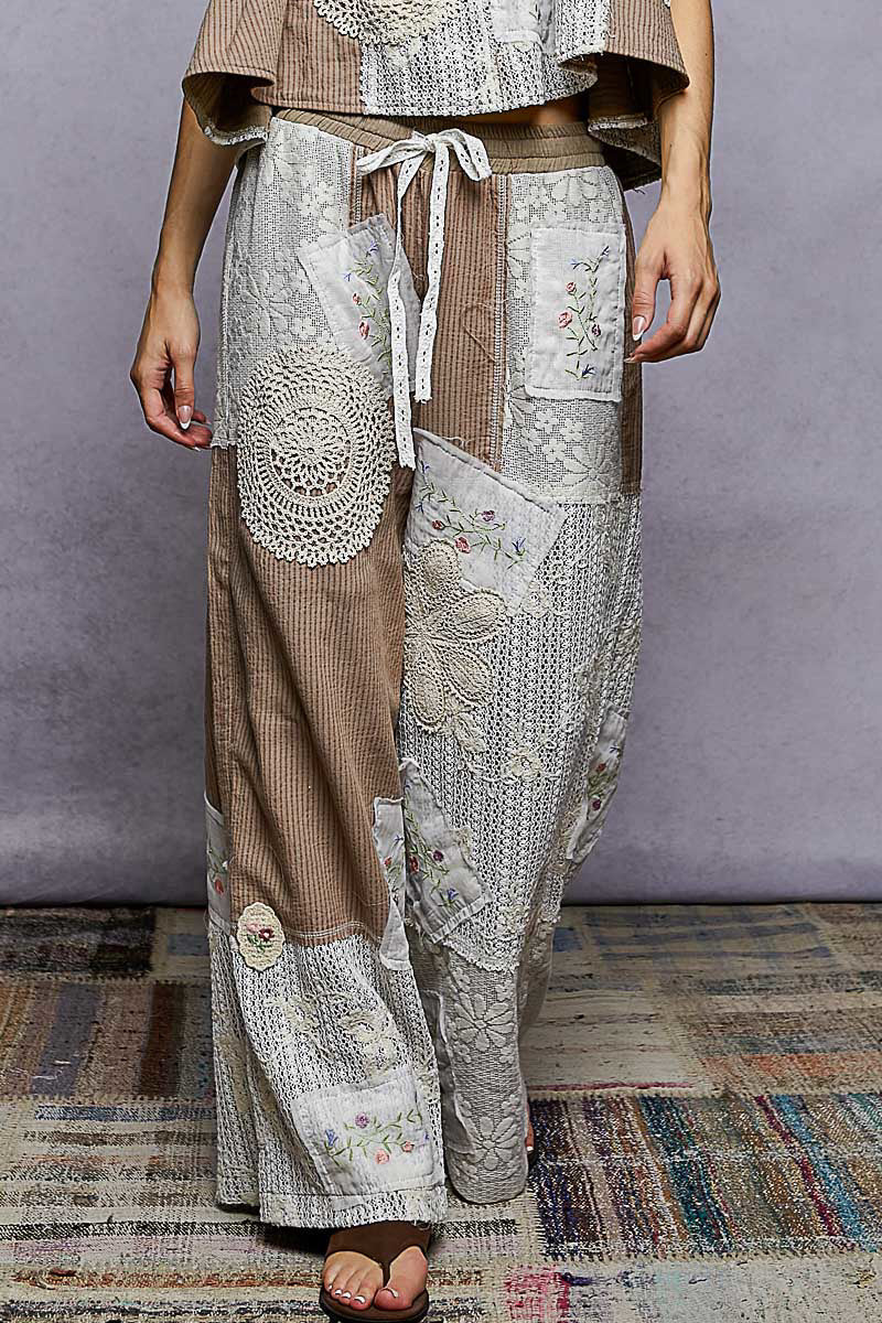 YKP185 Choco Stripe Relaxed Fit Pants