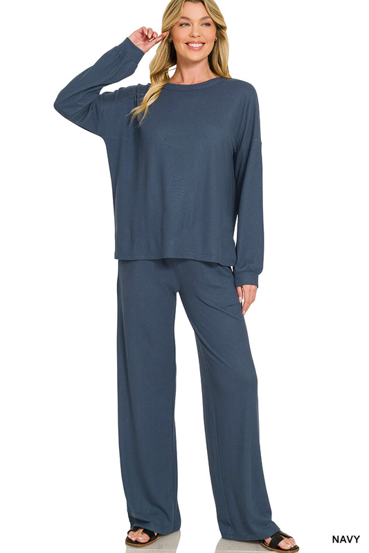 HTHP-2841Y
SOFT HACCI PULLOVER & PANTS SET