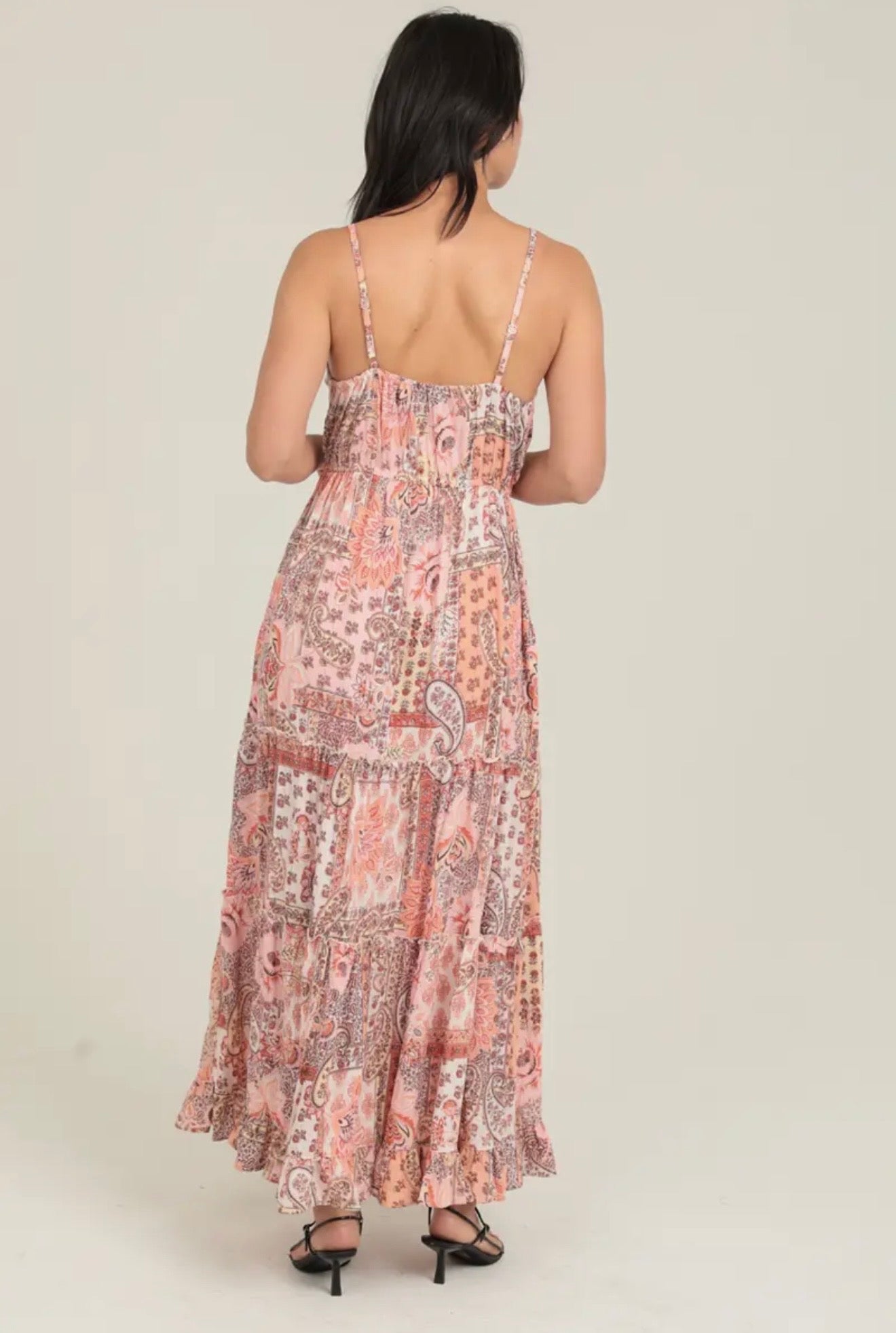 N4419 Knot Front Dress with Ruffle Hem