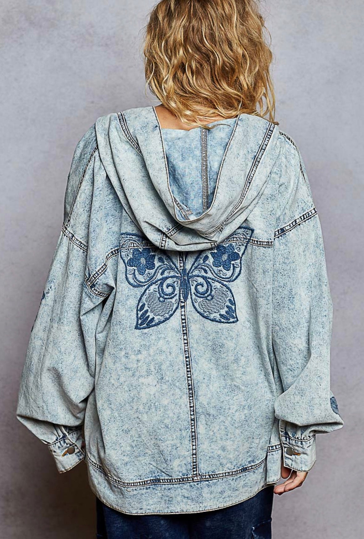 UKT601B Balloon sleeve roomy fit hoodie