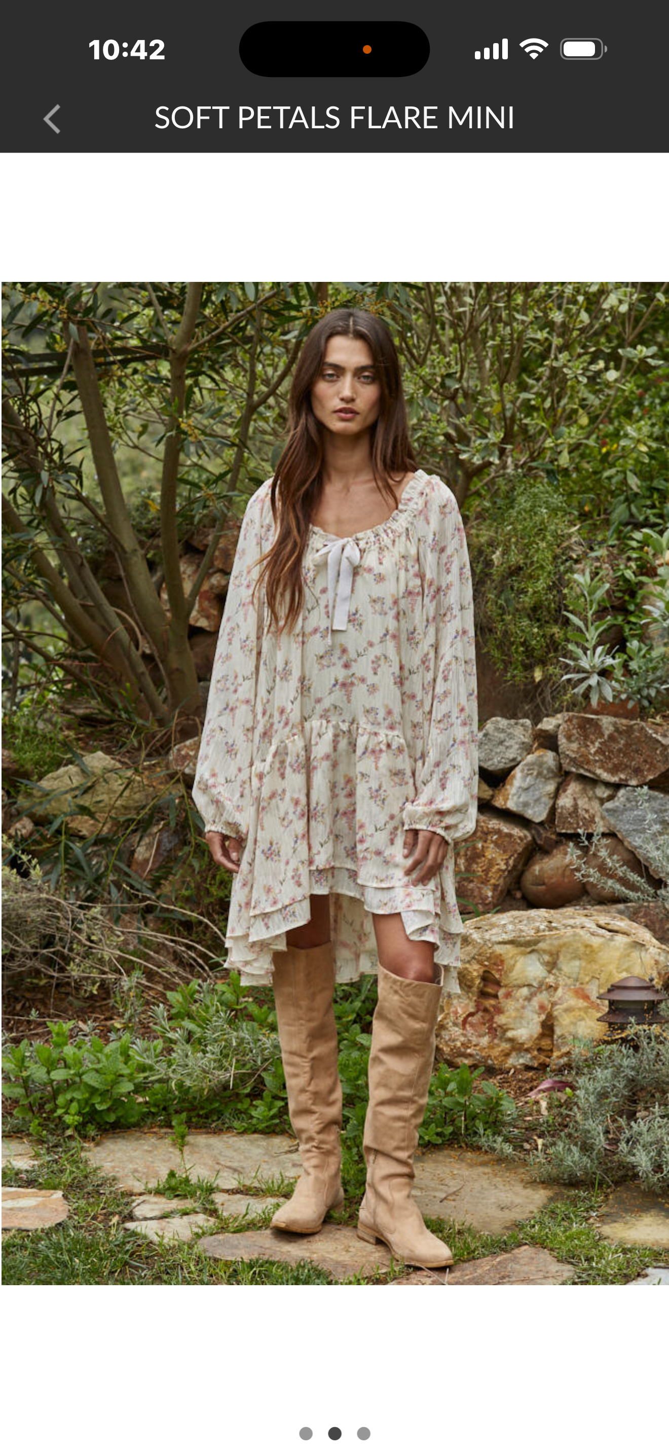 L8900 Soft Petals Flare Mini Dress