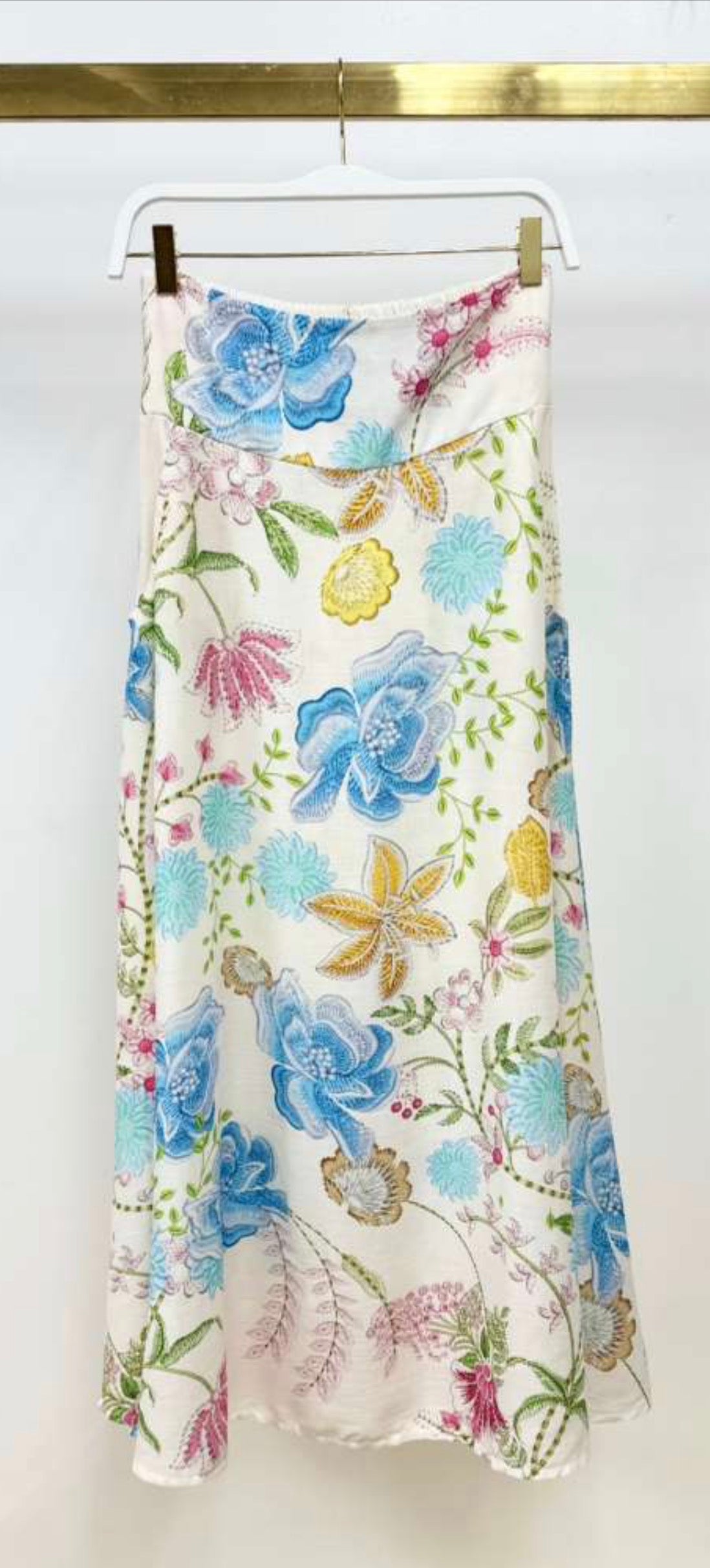 77068L024 Stitch Floral Print Skirt