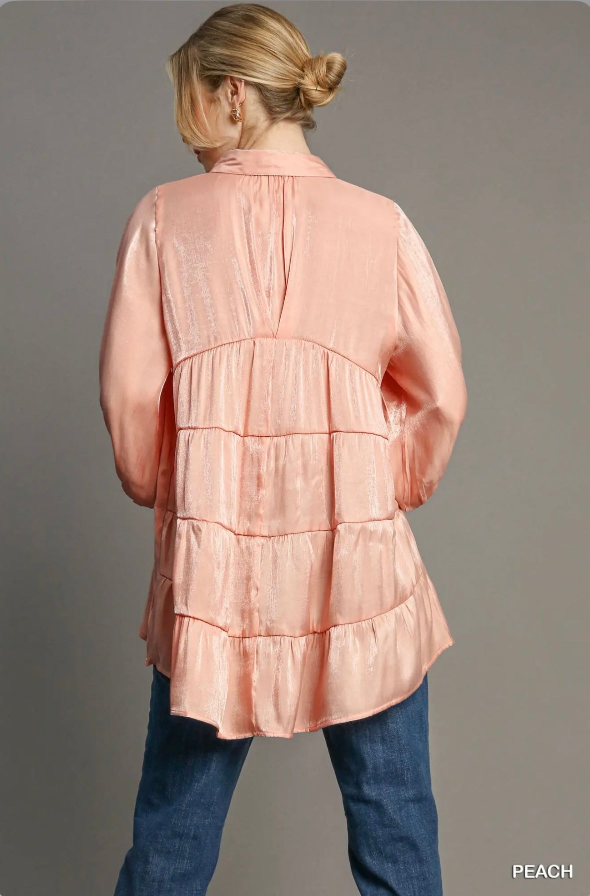 A0345 Button Down Tunic Top