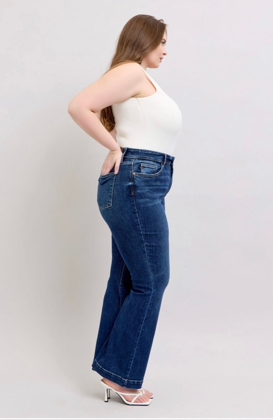 82637PL High Waisted Trouser Flare-Plus Size