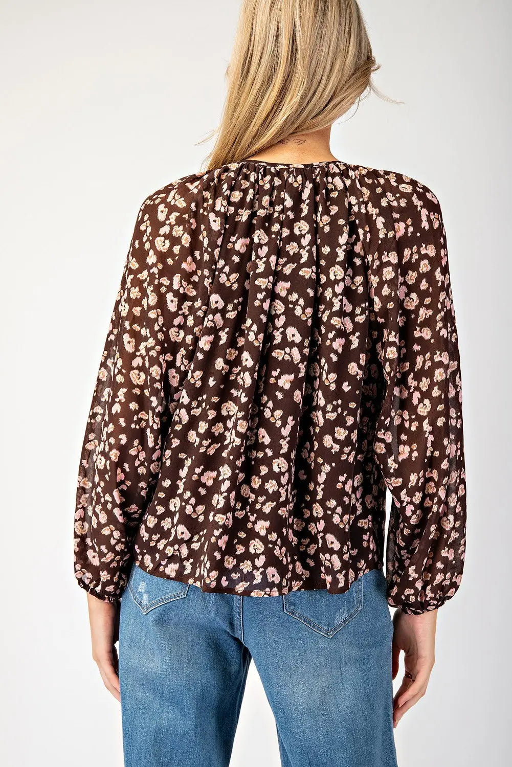 TK11229 Leopard Print Blouse