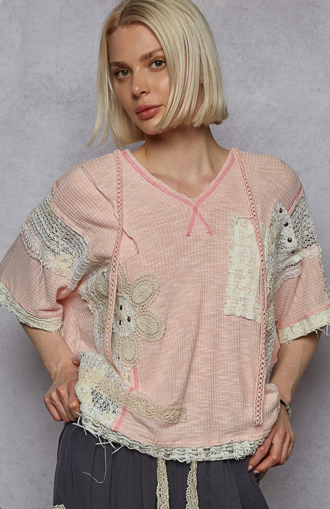 YKT1395 Blush Pink Hoodie