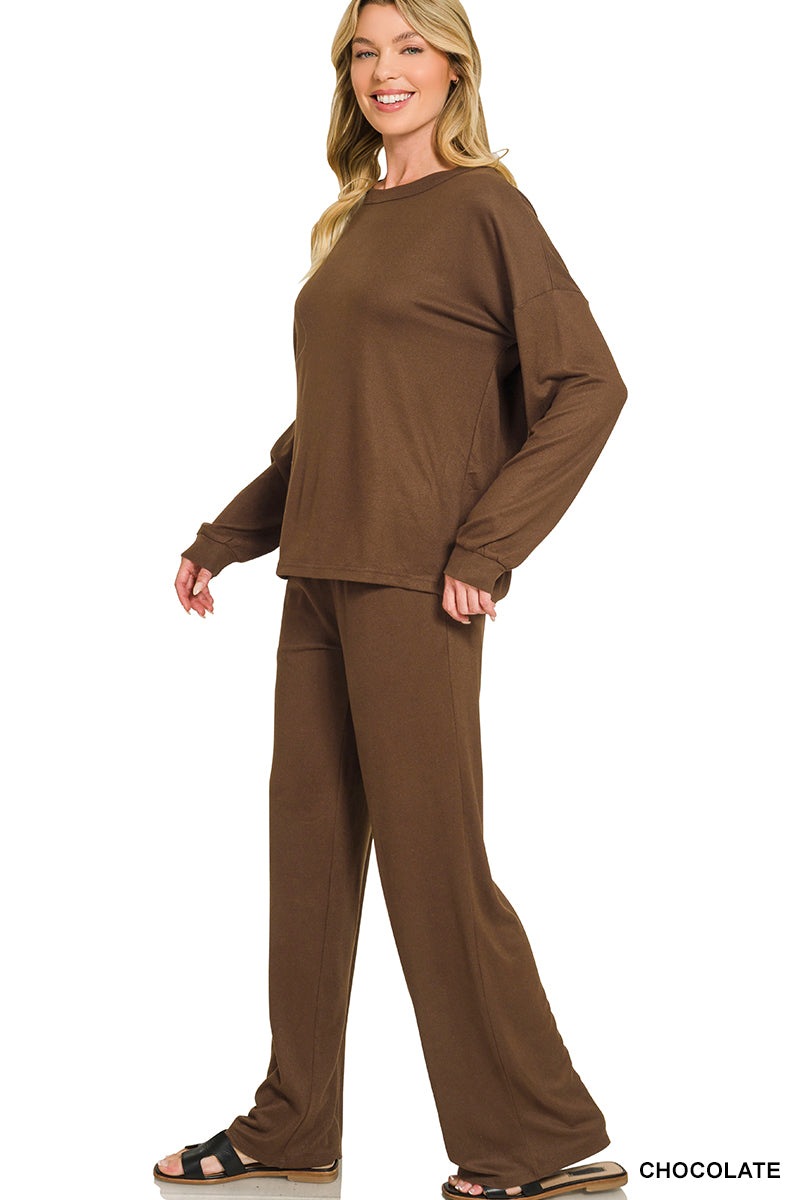 HTHP-2841Y
SOFT HACCI PULLOVER & PANTS SET