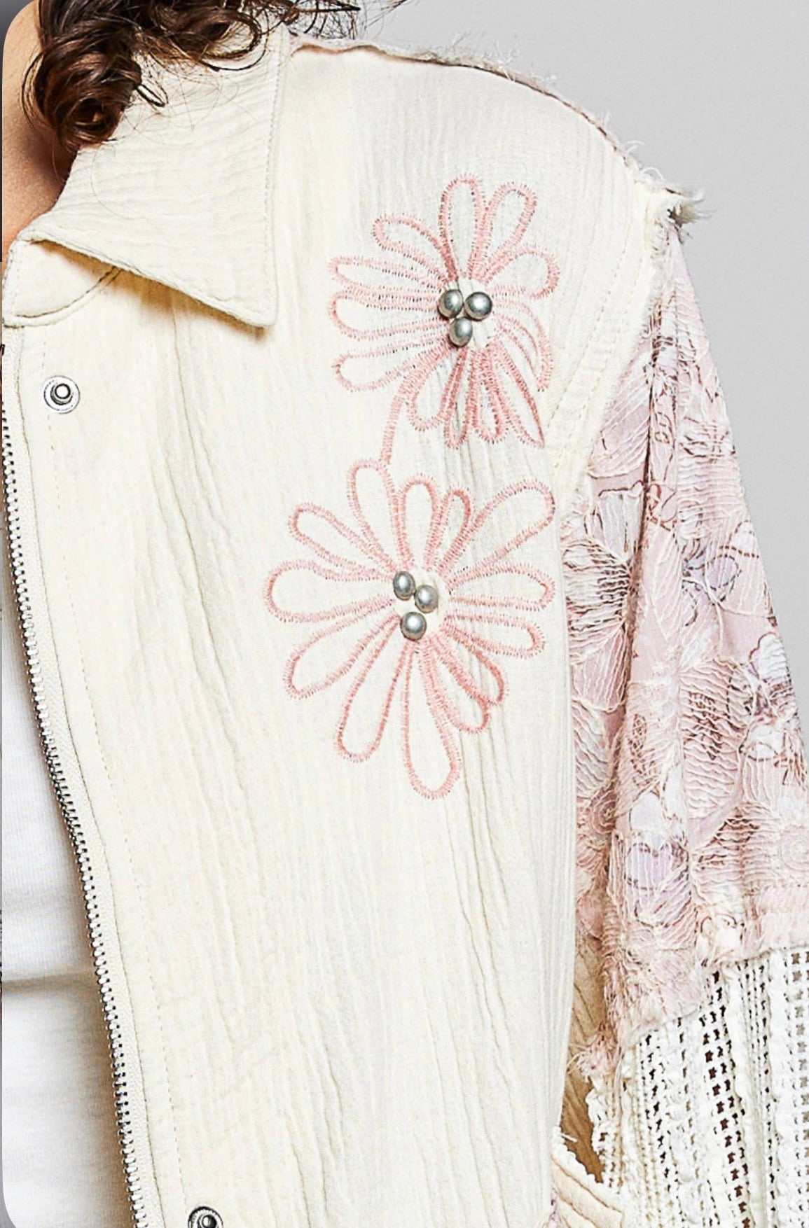 GWJ151 Cream Double Gauze Jacket
