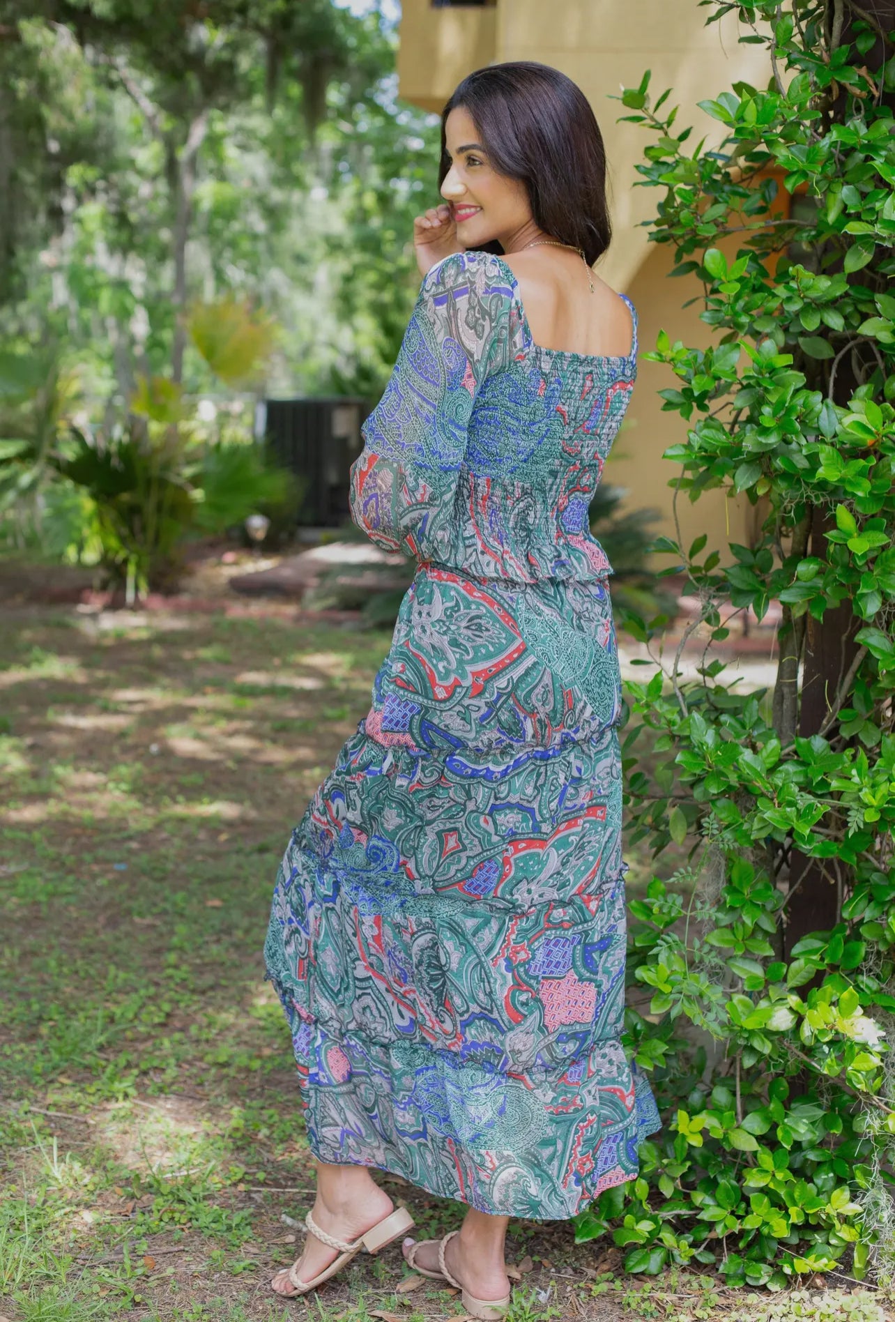 224698/1 Imperial Chiffon Boho Paisley Crop Top