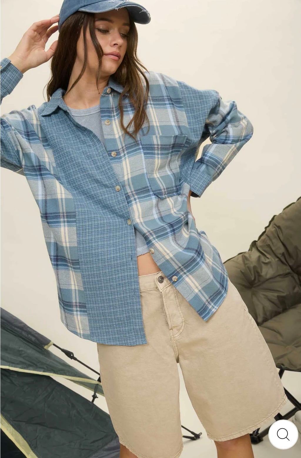 J5ST1038 COLORBLOCK PLAID LONG SLEEVE BUTTON DOWN SHIRT