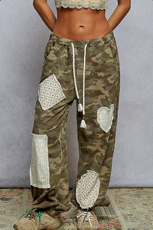 WYP50A POL Camouflage Patchwork Jogger Pants