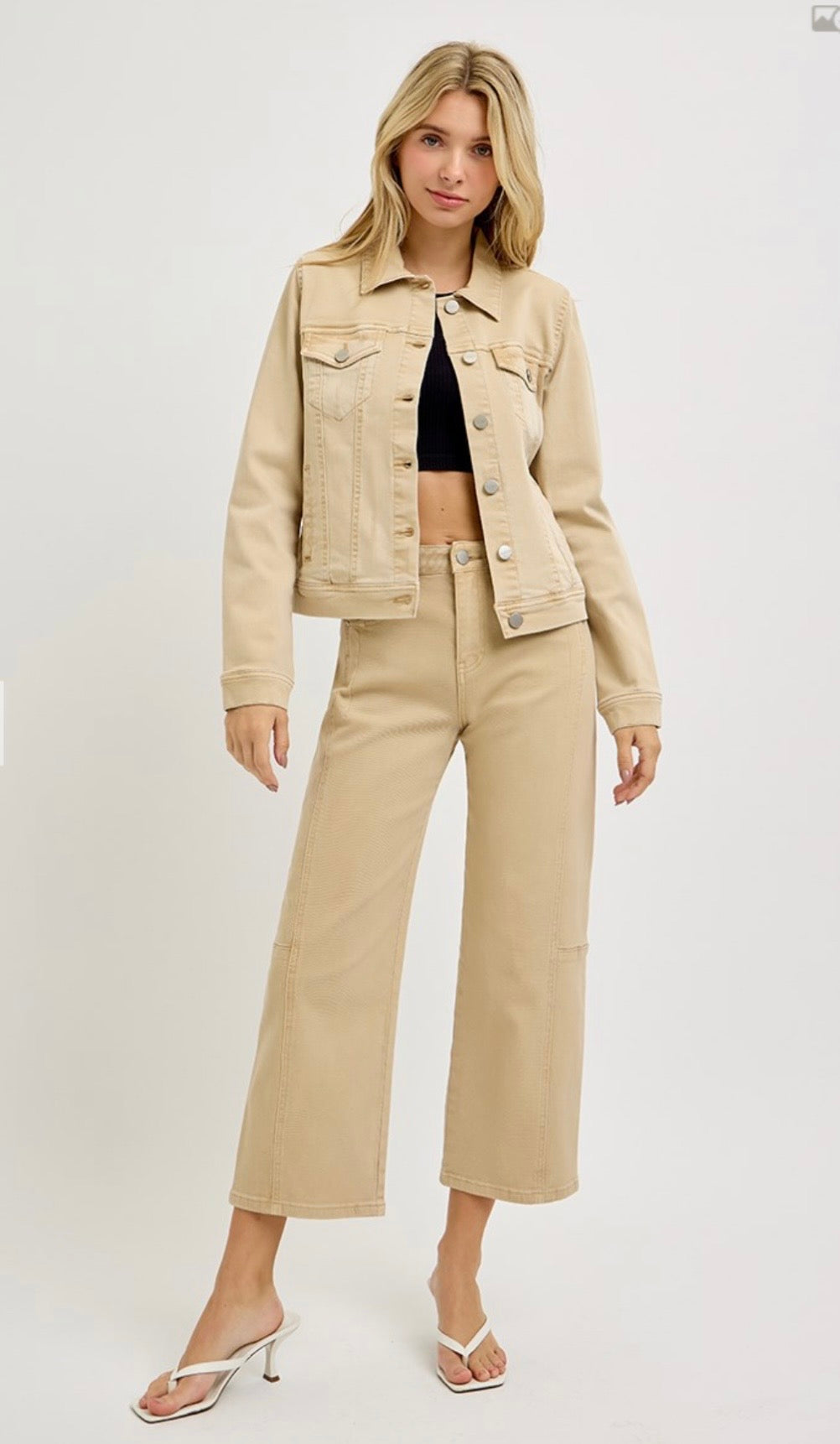 Vintage Washed Jacket - Latte